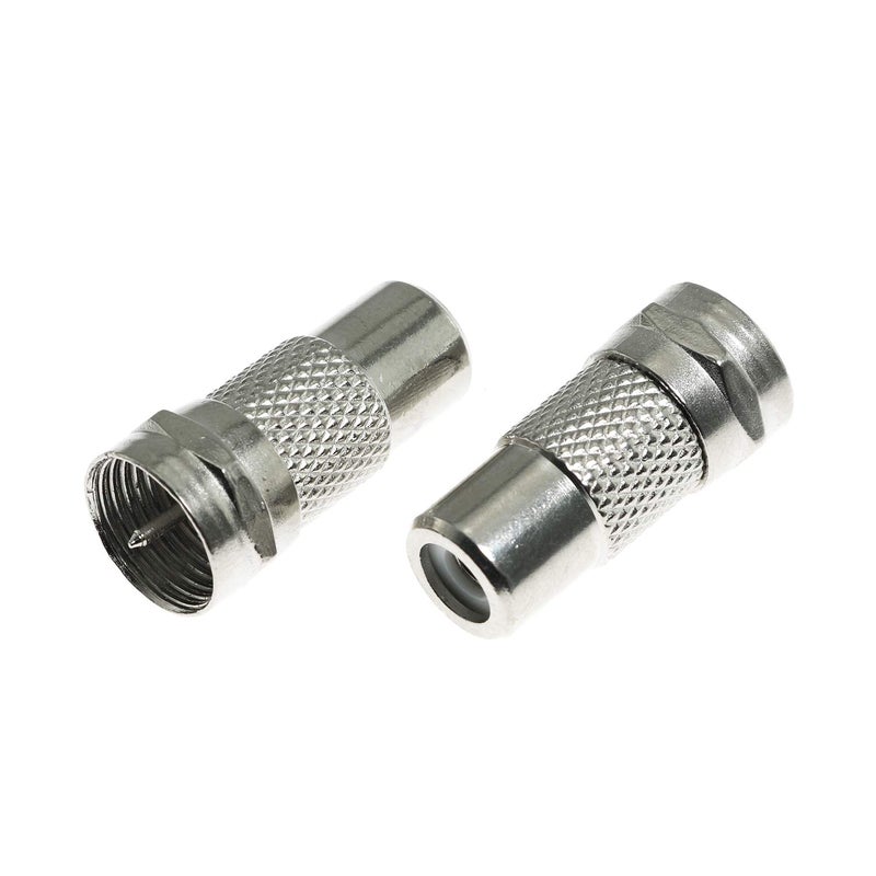 Maxmoral 4PCS F Type Male to RCA Female Connector Straight Coax Cable Adapter - Image 3